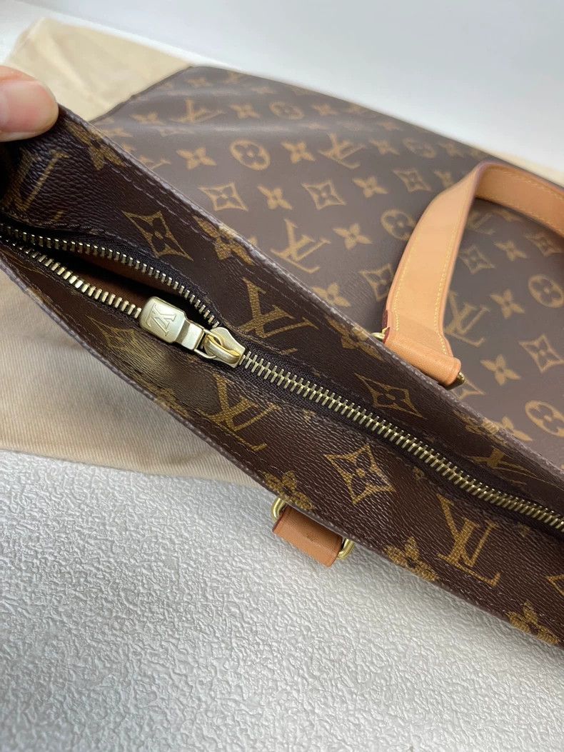 Louis Vuitton LV Monogram Tote Bag with Leather Handles Size ONE SIZE - 7 Thumbnail