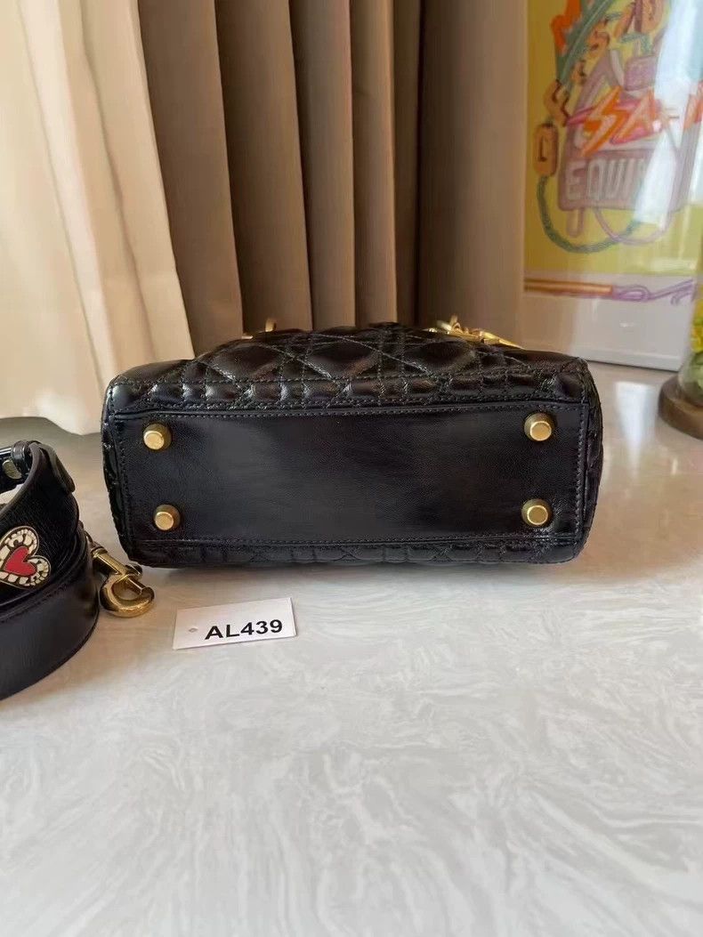 Dior Dior Black Gold Oil Wax Leather Handbag Size ONE SIZE - 7 Thumbnail