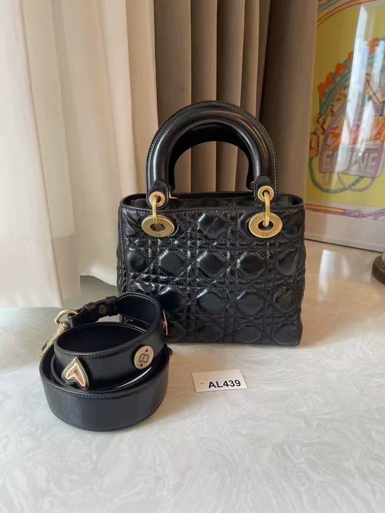 Dior Dior Black Gold Oil Wax Leather Handbag Size ONE SIZE - 5 Thumbnail