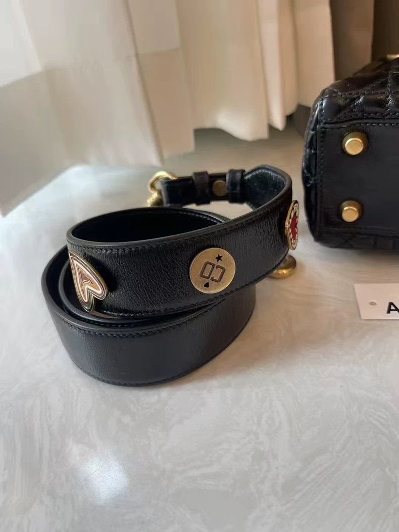 Dior Dior Black Gold Oil Wax Leather Handbag Size ONE SIZE - 8 Thumbnail