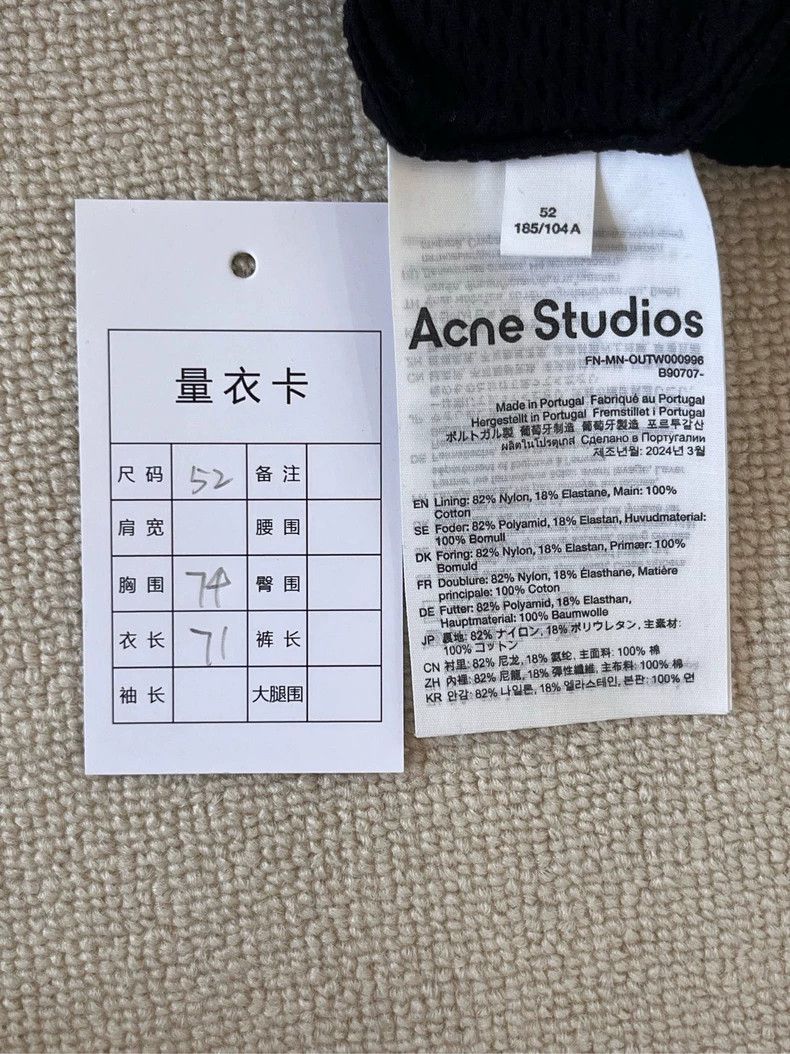Acne Studios Acne Studios Black Vintage Logo Zip Jacket Size US L / EU 52-54 / 3 - 5 Thumbnail