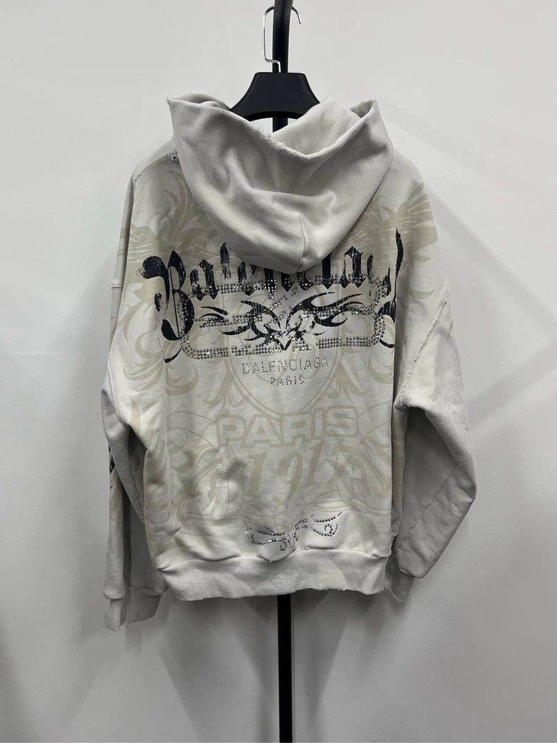 Balenciaga Balenciaga Graphic Pattern Zip-Up Hooded Jacket Size US L / EU 52-54 / 3 - 2 Thumbnail