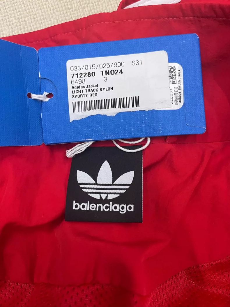 Balenciaga Balenciaga x adidas Red Zip Stripe Jacket Size US M / EU 48-50 / 2 - 3 Thumbnail