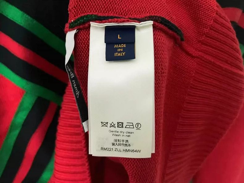 Louis Vuitton Louis Vuitton Red Green Striped Sweater Size US L / EU 52-54 / 3 - 2 Thumbnail