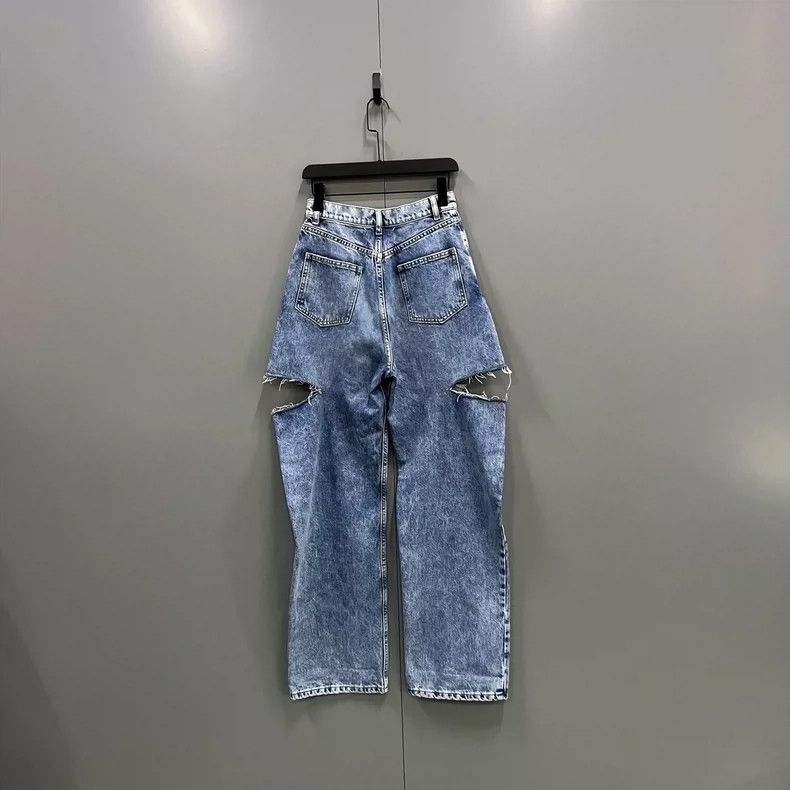 Maison Margiela Maison Margiela Distressed High-Waist Jeans Size US 40 / EU 56 - 2 Thumbnail