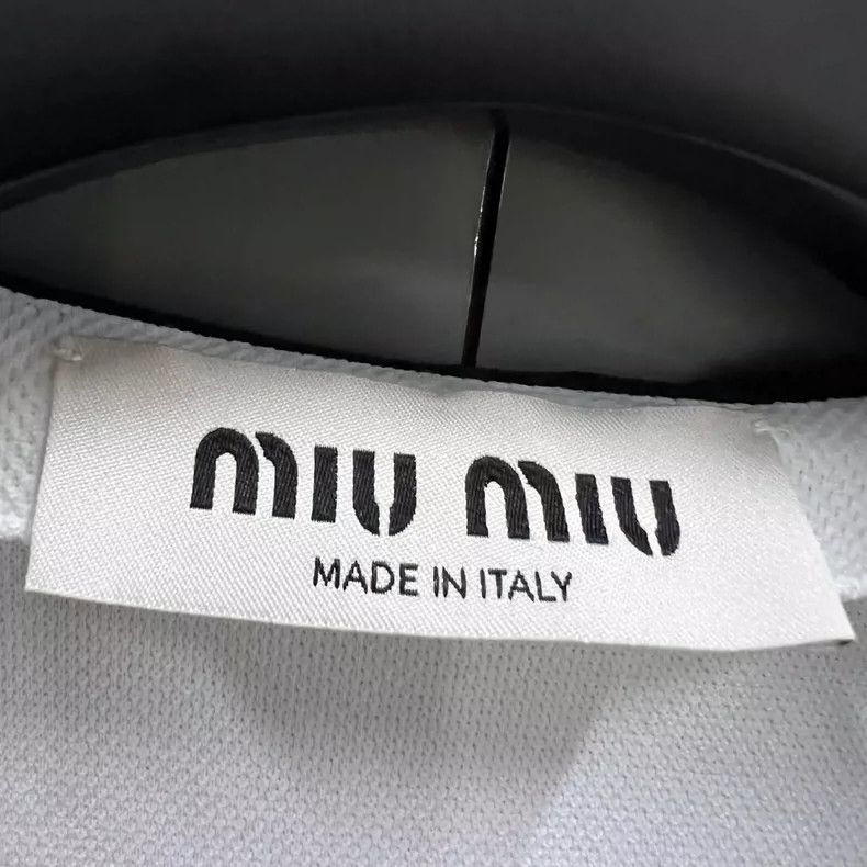 Miu Miu Miu Miu Logo Print Navy Collar Shirt Size US M / EU 48-50 / 2 - 3 Thumbnail
