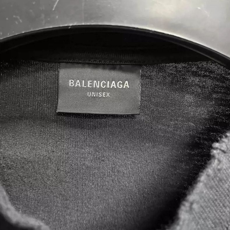 Balenciaga Balenciaga Black Embroidered Logo Short Sleeve T-Shirt Size US M / EU 48-50 / 2 - 3 Thumbnail