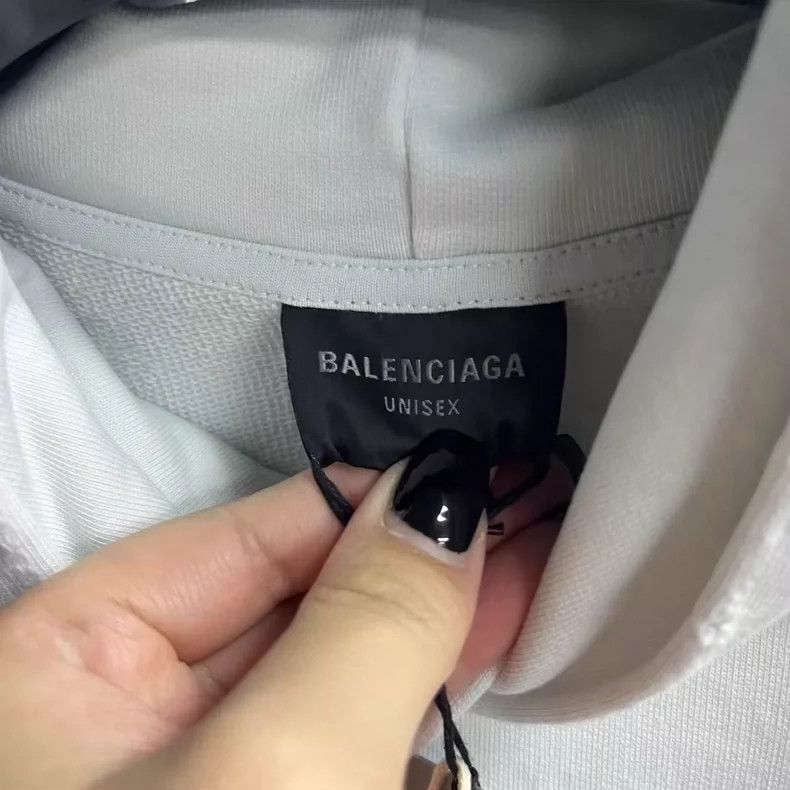 Balenciaga Balenciaga Beige Letter Print Hooded Sweatshirt Size US L / EU 52-54 / 3 - 3 Thumbnail
