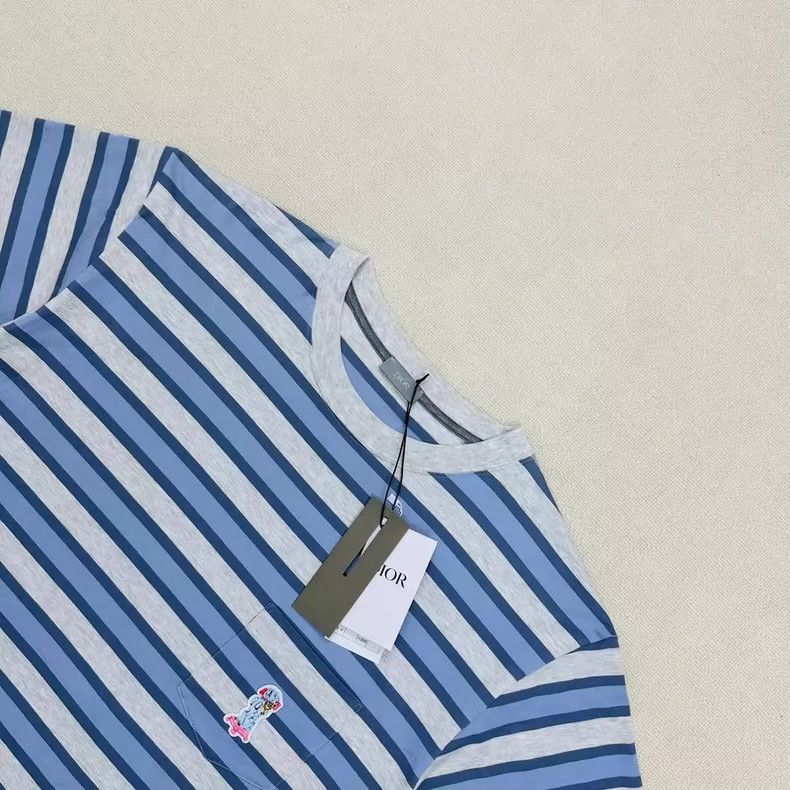 Dior Dior Striped Logo Short Sleeve T-shirt XXL Size US XXL / EU 58 / 5 - 3 Thumbnail