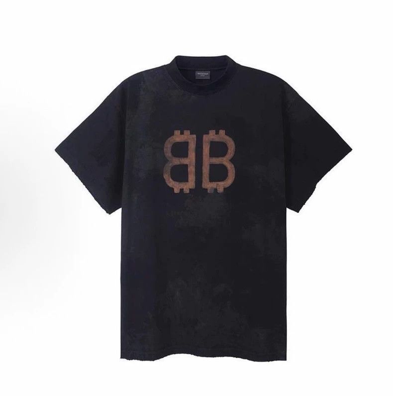 Balenciaga Balenciaga Bitcoin Wash Vintage Short Sleeve Shirt Size US M / EU 48-50 / 2 - 6 Thumbnail