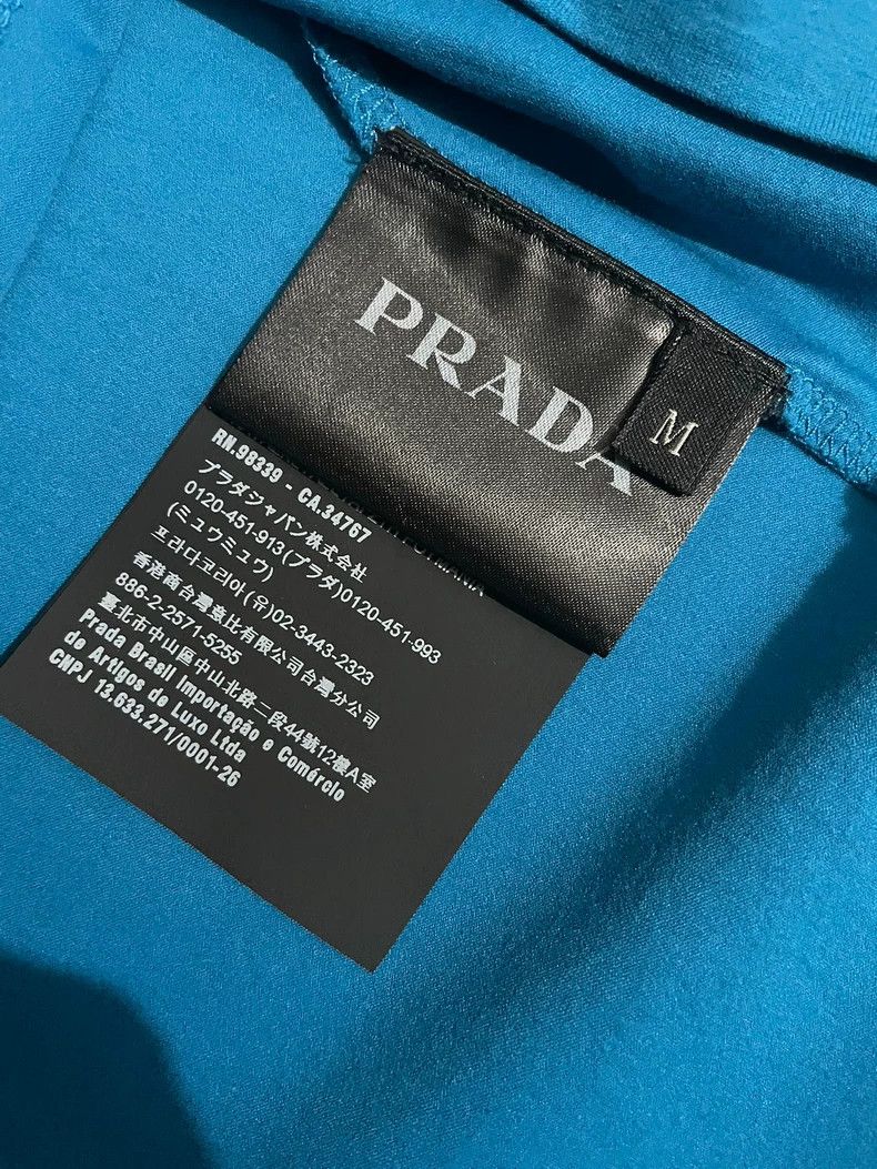 Prada PRADA Men's Blue Short Sleeve Shirt Size US M / EU 48-50 / 2 - 5 Thumbnail