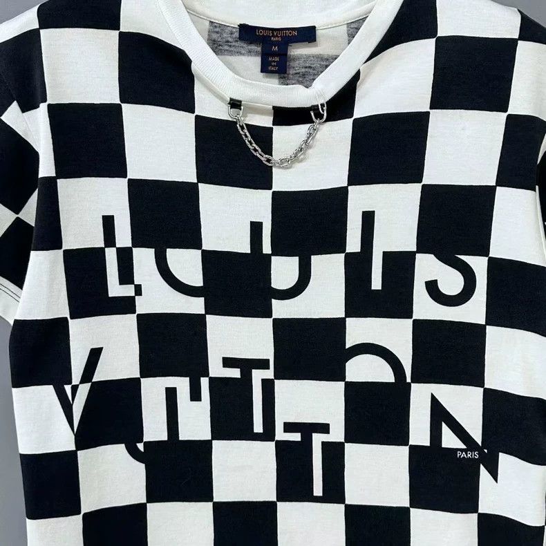 Louis Vuitton Louis Vuitton Black White Checkerboard Short Sleeve Size US M / EU 48-50 / 2 - 5 Thumbnail