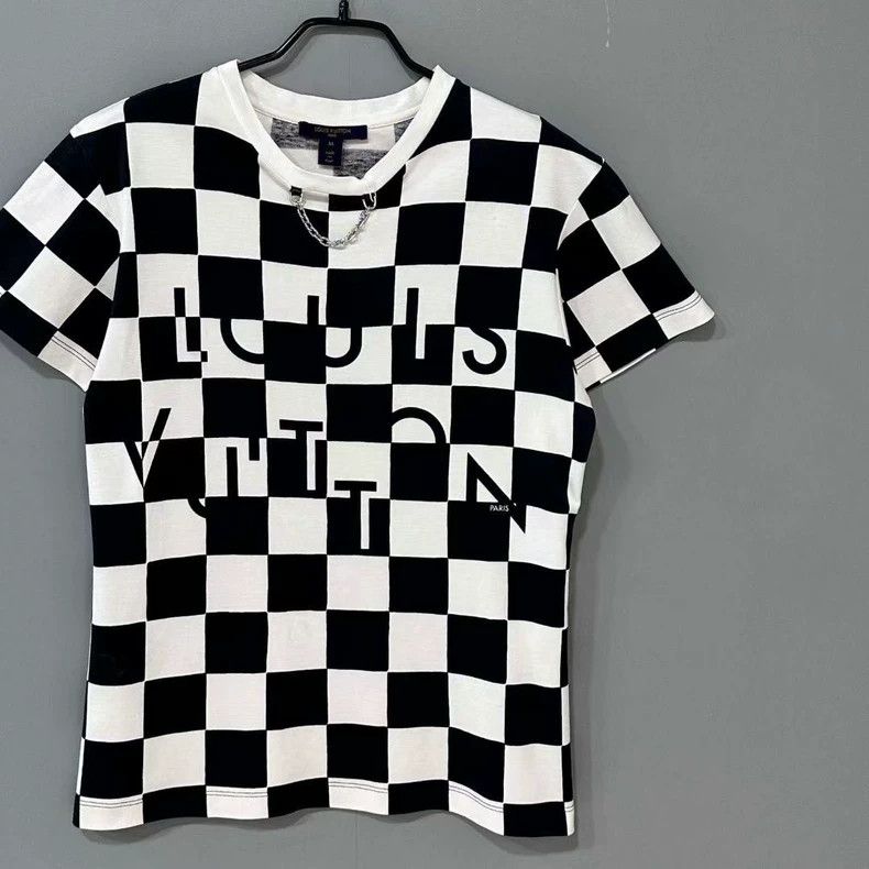 Louis Vuitton Louis Vuitton Black White Checkerboard Short Sleeve Size US M / EU 48-50 / 2 - 3 Thumbnail