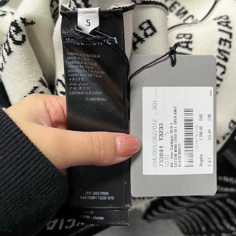 Balenciaga Balenciaga Black Logo Knit Sweater Cardigan Size US S / EU 44-46 / 1 - 8 Thumbnail