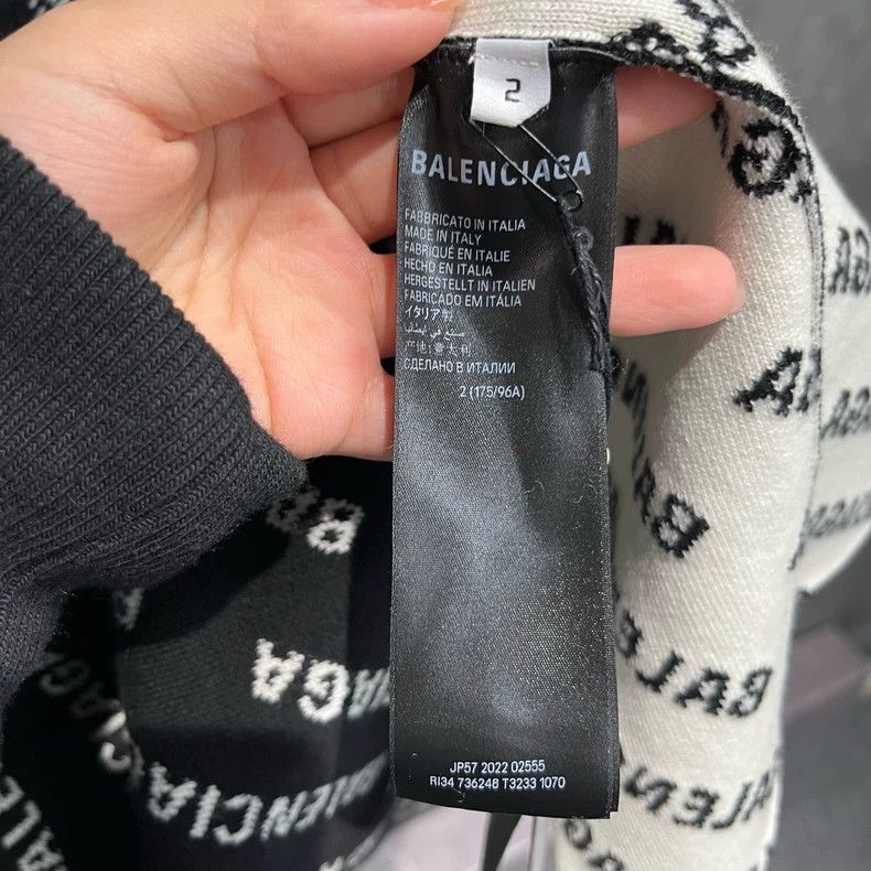Balenciaga Balenciaga Black Logo Knit Sweater Cardigan Size US S / EU 44-46 / 1 - 3 Thumbnail