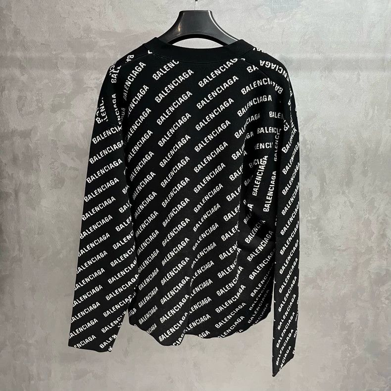 Balenciaga Balenciaga Black Logo Knit Sweater Cardigan Size US S / EU 44-46 / 1 - 5 Thumbnail