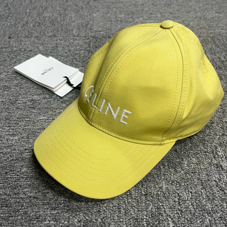Celine Celine Yellow Embroidered Cap Brand New Size ONE SIZE - 2 Thumbnail