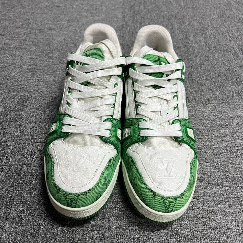 Louis Vuitton Louis Vuitton Green and White Casual Sneakers Size US 9 / EU 42 - 2 Thumbnail