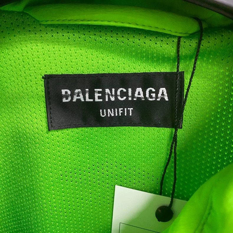Balenciaga Green Embroidered Logo School Jacket Size US XXS / EU 40 - 4 Thumbnail