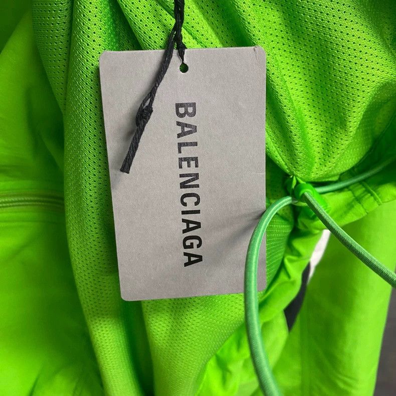 Balenciaga Green Embroidered Logo School Jacket Size US XXS / EU 40 - 6 Thumbnail