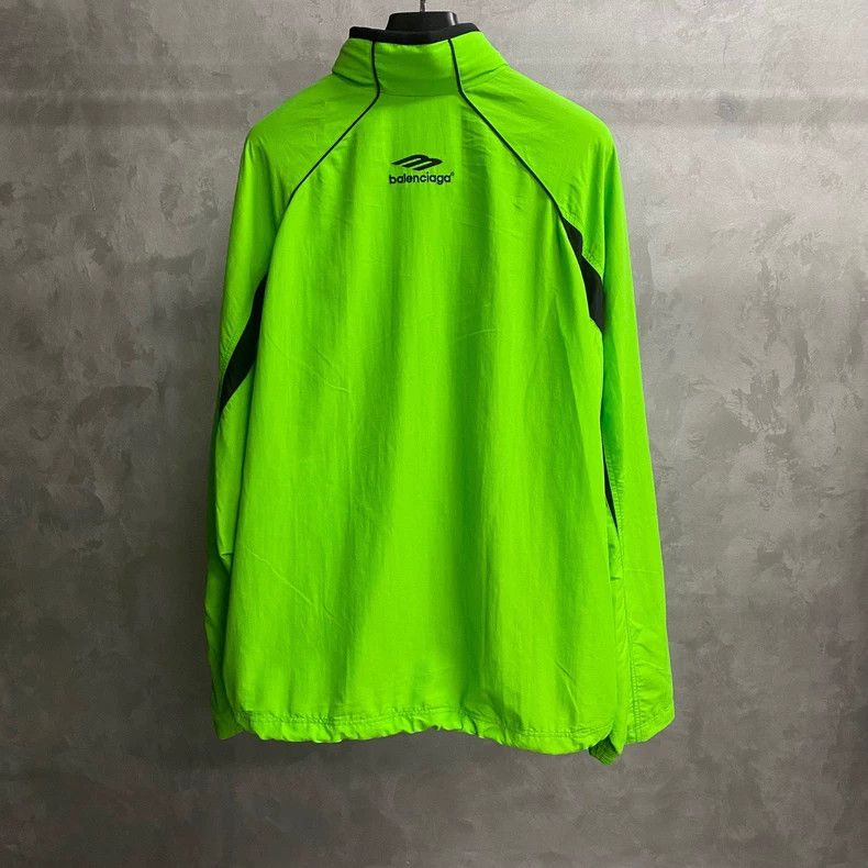 Balenciaga Green Embroidered Logo School Jacket Size US XXS / EU 40 - 2 Thumbnail
