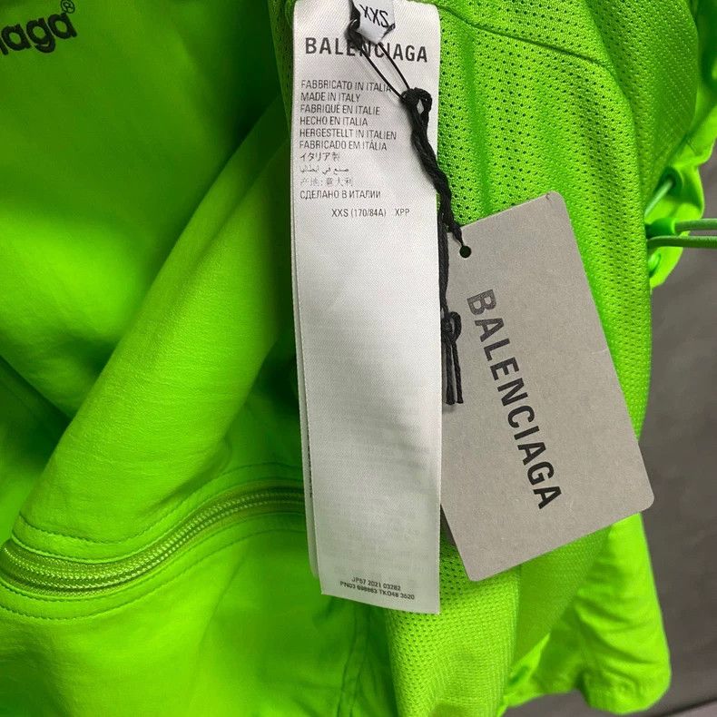 Balenciaga Green Embroidered Logo School Jacket Size US XXS / EU 40 - 5 Thumbnail
