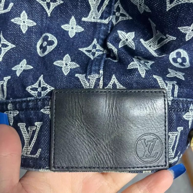 Louis Vuitton Blue Logo Print Denim Jacket Size US XXL / EU 58 / 5 - 4 Thumbnail