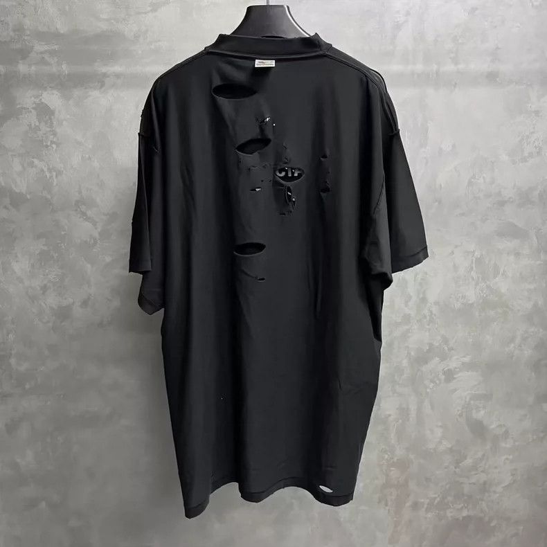 Balenciaga Balenciaga Black Letter Print Short Sleeve T-Shirt Size US M / EU 48-50 / 2 - 5 Thumbnail