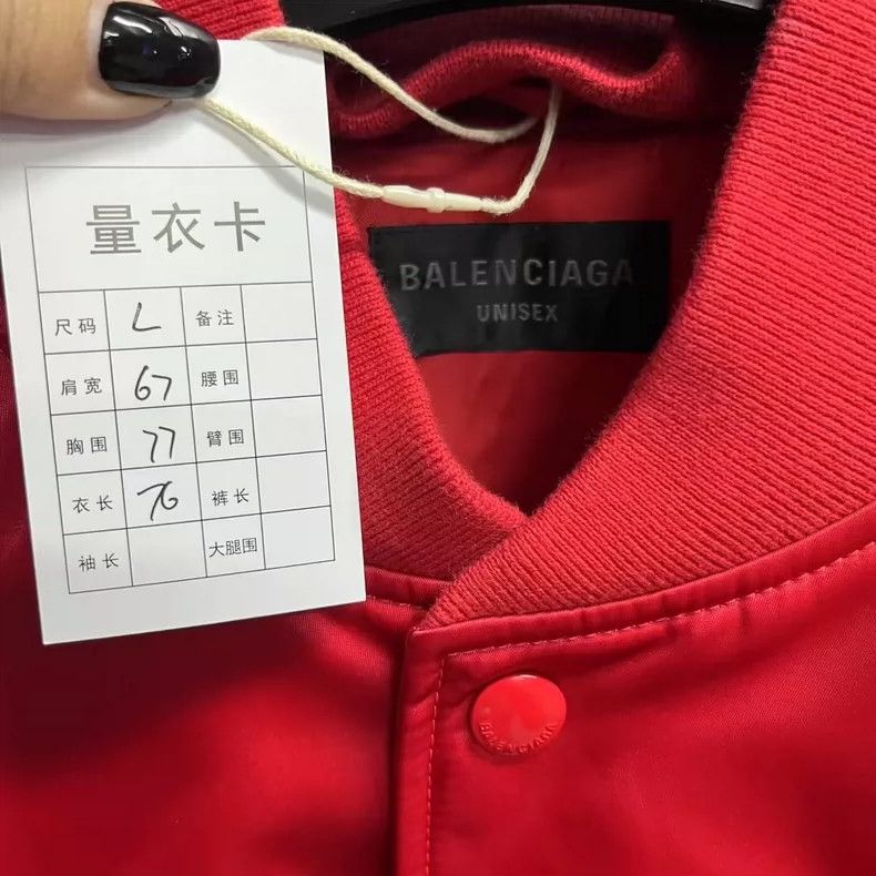 Balenciaga Balenciaga Red Logo Print Jacket Size US XXS / EU 40 - 6 Thumbnail
