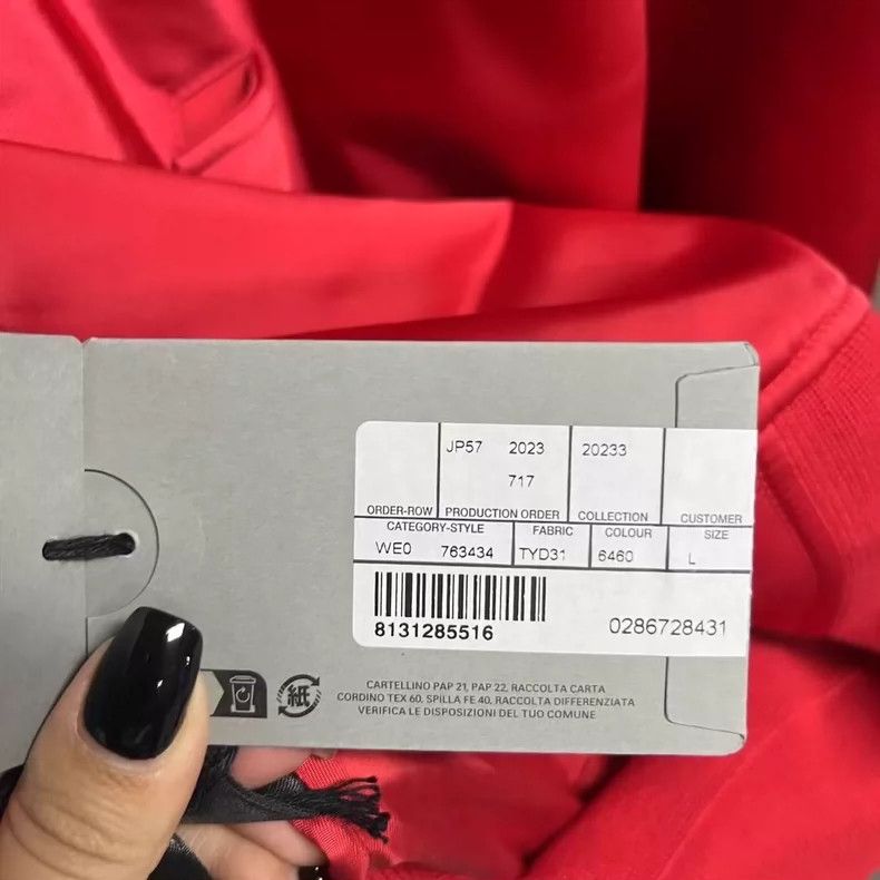 Balenciaga Balenciaga Red Logo Print Jacket Size US XXS / EU 40 - 5 Thumbnail