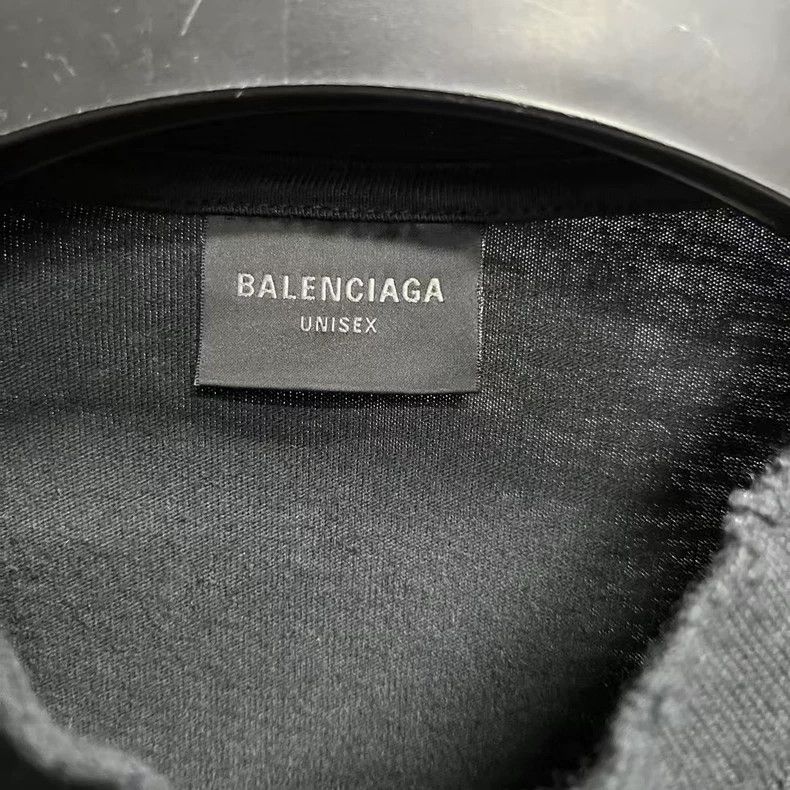 Balenciaga Balenciaga Black Letter Embroidered T-Shirt Size US M / EU 48-50 / 2 - 2 Thumbnail