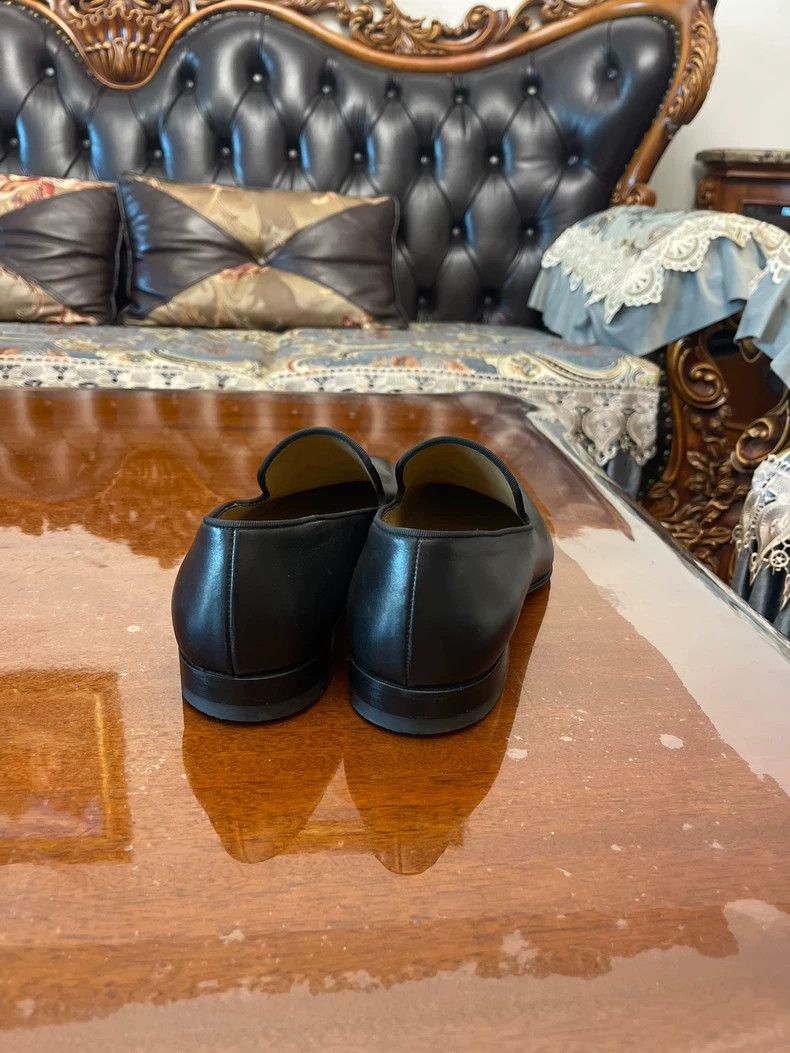 Christian Louboutin Christian Louboutin Men's Black Leather Shoes Size US 9 / EU 42 - 5 Thumbnail