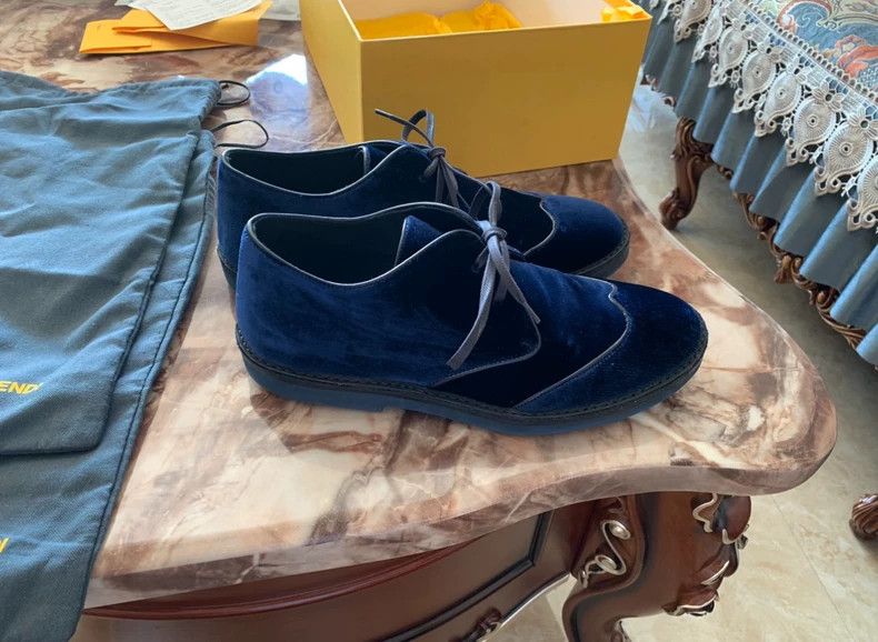 Fendi Fendi Casual Men's Shoes in Velvet Material Size US 8 / EU 41 - 2 Thumbnail