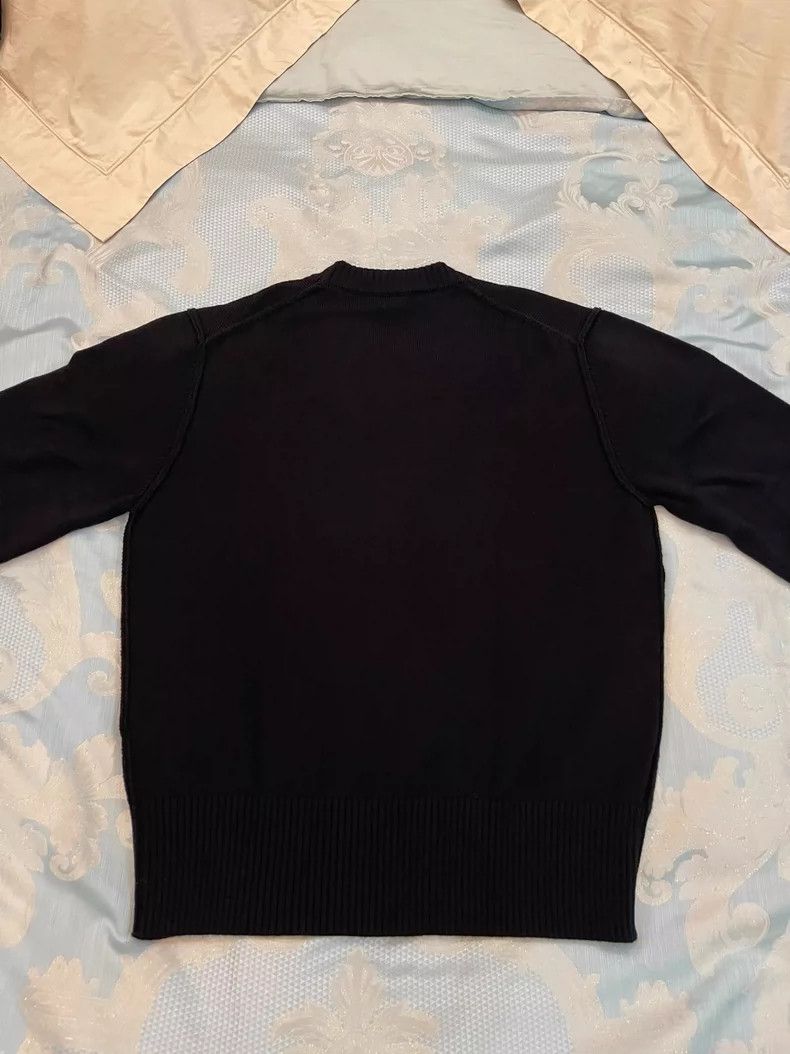 Dolce & Gabbana Dolce & Gabbana Black Wool Sweater with Embroidery Size US L / EU 52-54 / 3 - 4 Thumbnail