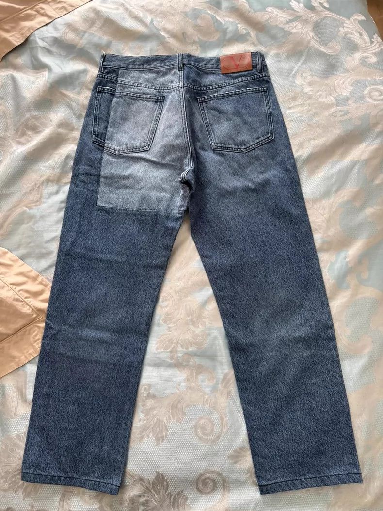Valentino Valentino Men's Denim Pants with Color Block Design Size US 33 - 2 Thumbnail
