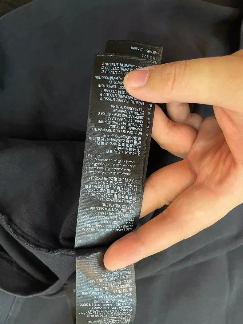 Balenciaga BALENCIAGA Gray Sweatshirt with Checkered Sleeves Size US L / EU 52-54 / 3 - 8 Thumbnail
