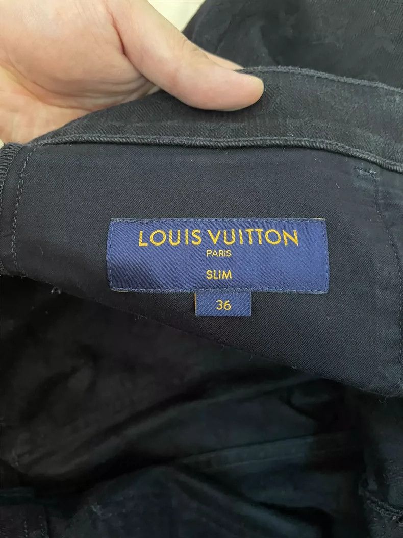 Louis Vuitton Louis Vuitton Black Denim Pants with Logo Design Size US 36 / EU 52 - 4 Thumbnail