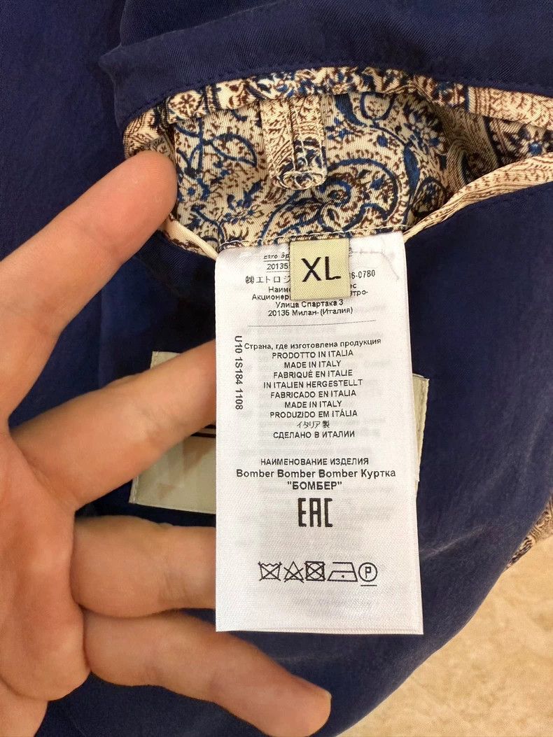 Etro ETRO Bomber Jacket with Paisley Design Size US M / EU 48-50 / 2 - 6 Thumbnail