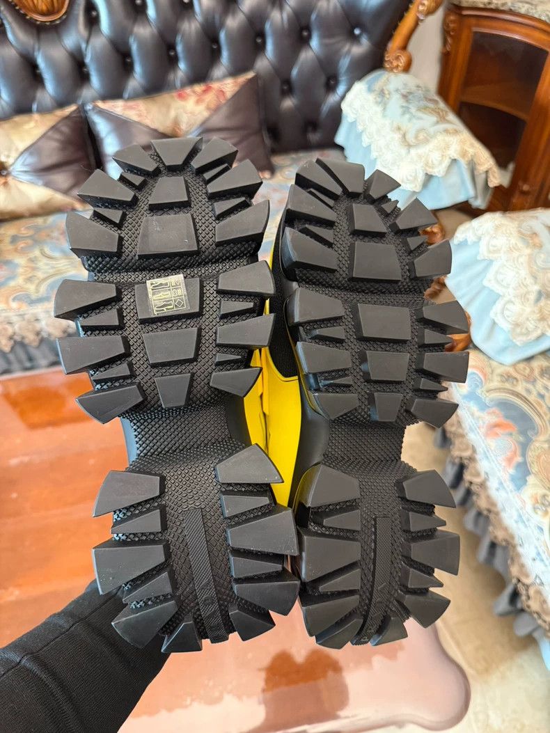 Prada Prada Men's Shoes Black Yellow Color Combo Size US 7.5 / EU 40-41 - 7 Thumbnail