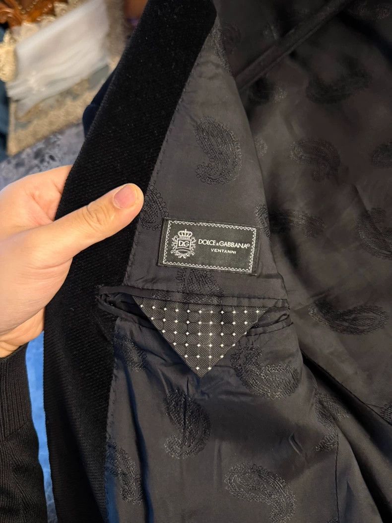 Dolce & Gabbana Dolce & Gabbana Black Embroidered Jacket Size US L / EU 52-54 / 3 - 4 Thumbnail