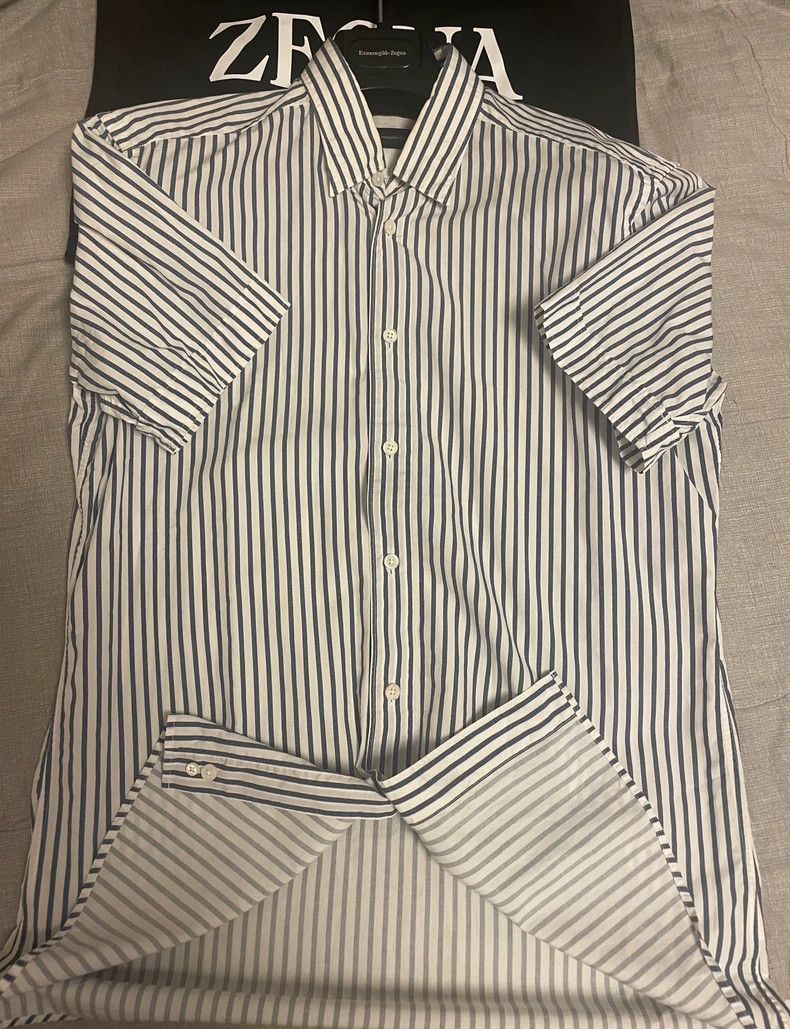 Ermenegildo Zegna Ermenegildo Zegna Men's Short Sleeve Shirt Size US M / EU 48-50 / 2 - 9 Thumbnail