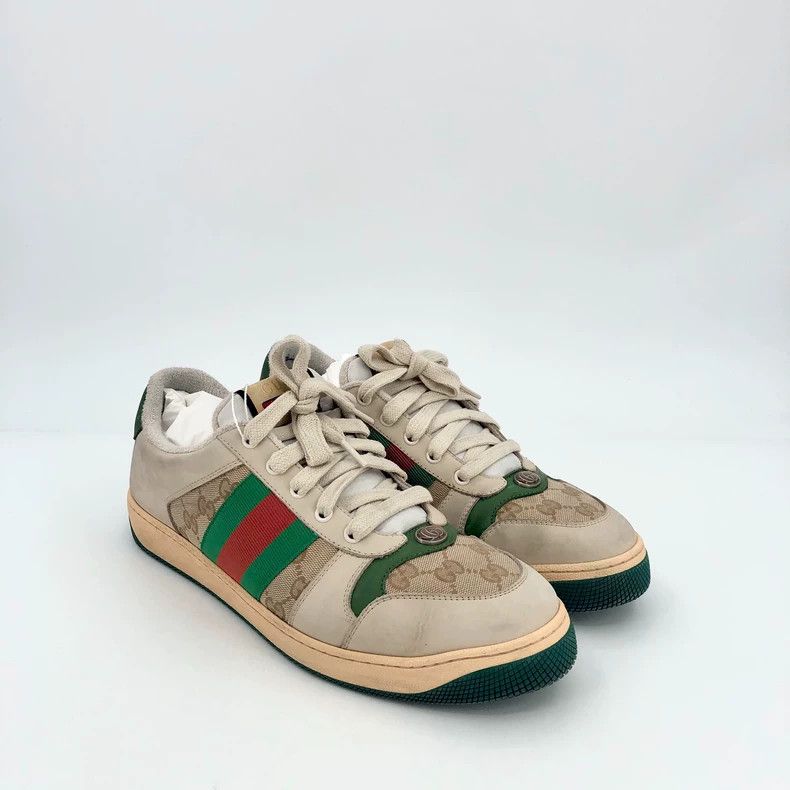 Gucci Gucci Screener Casual Shoes Green Beige Size US 10 / EU 43 - 2 Thumbnail