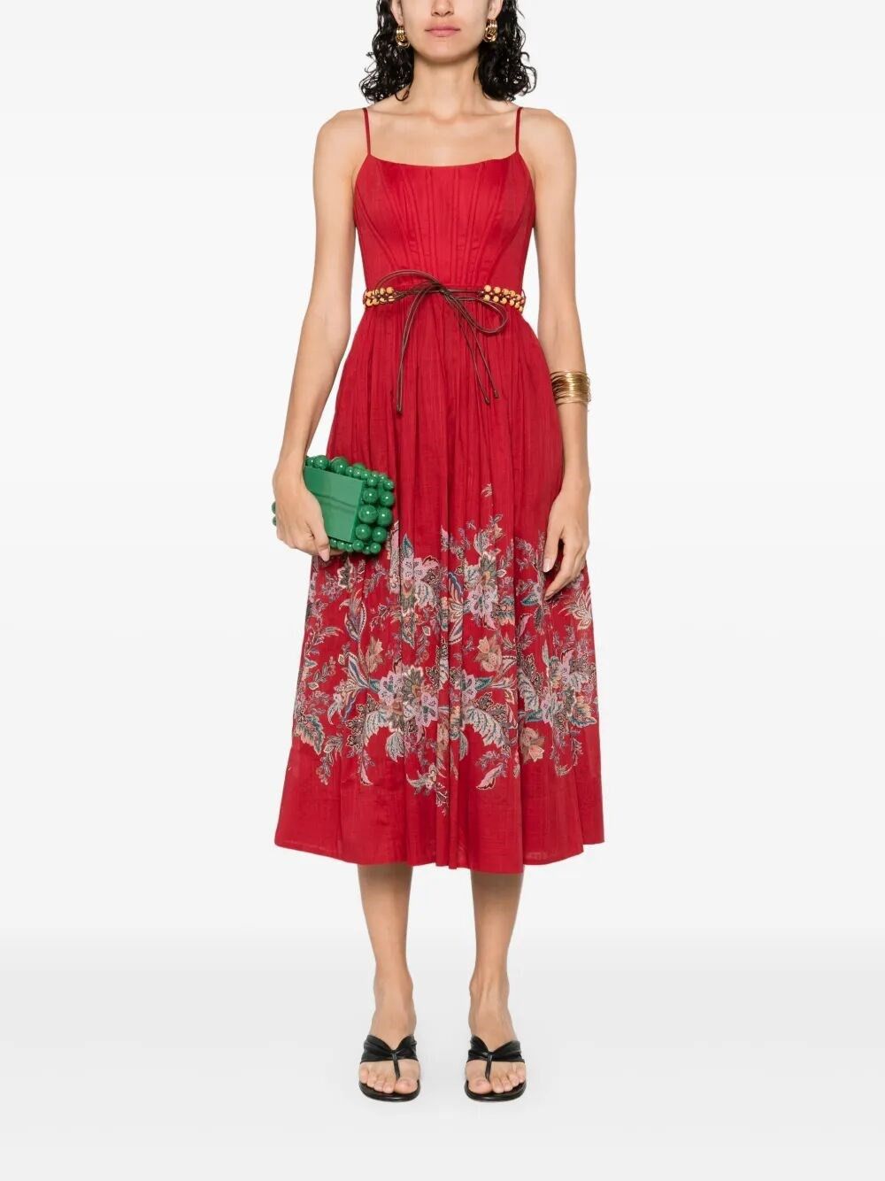 `Rhiannon Corset` Midi Dress