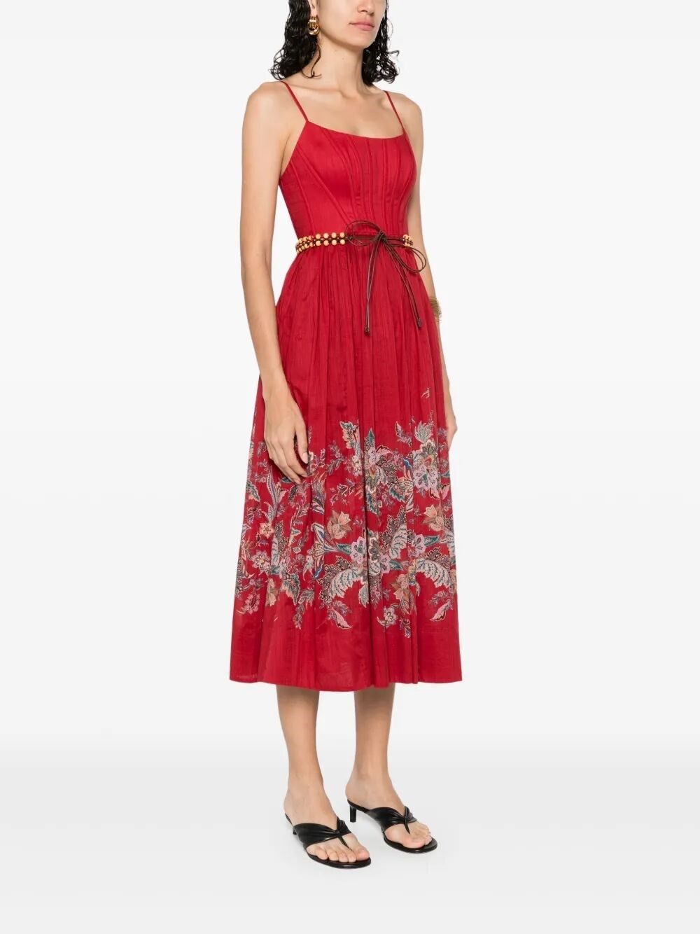 `Rhiannon Corset` Midi Dress