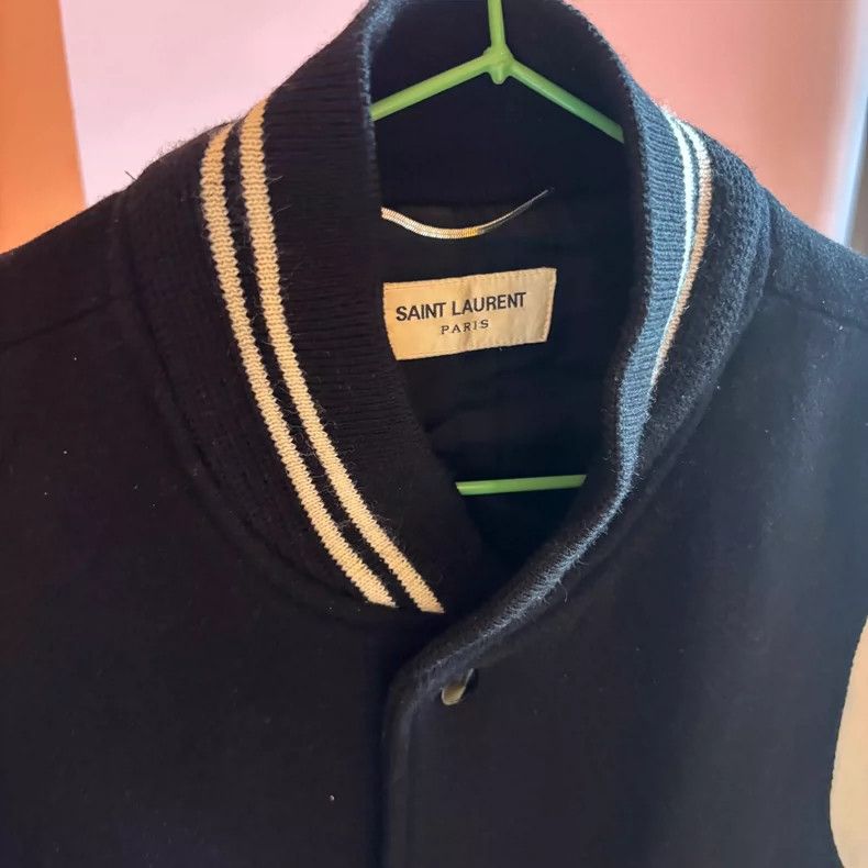 Yves Saint Laurent YSL Black and White Baseball Jacket Size US L / EU 52-54 / 3 - 2 Thumbnail