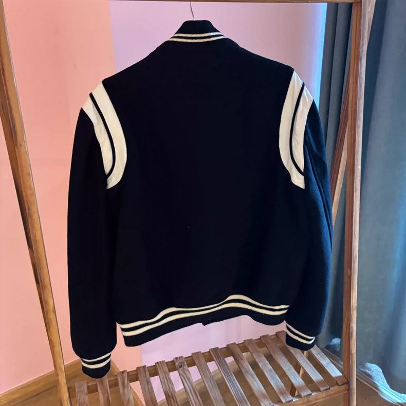 Yves Saint Laurent YSL Black and White Baseball Jacket Size US L / EU 52-54 / 3 - 4 Thumbnail