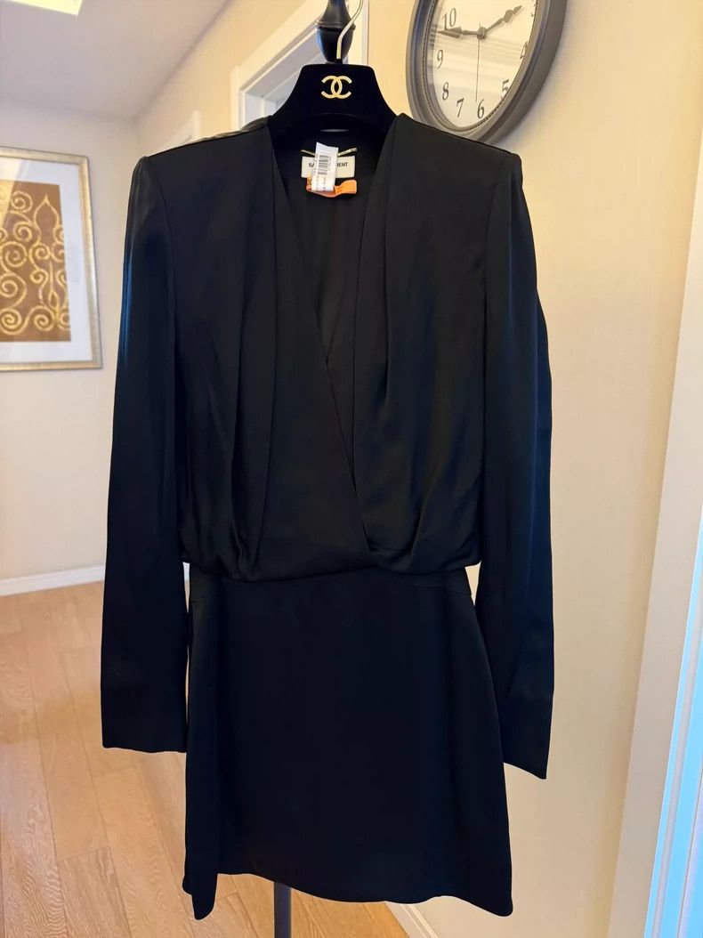Yves Saint Laurent YSL Silk Long Sleeve Dress Size 36 Size US 36 / EU 52 - 2 Thumbnail