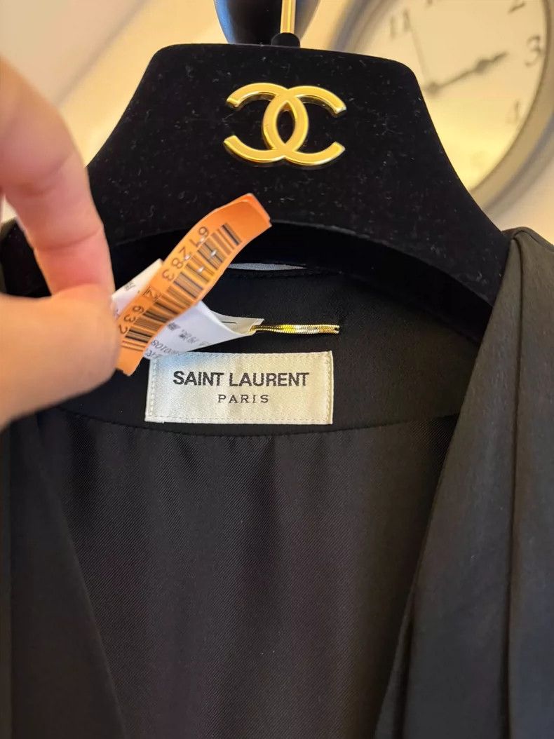 Yves Saint Laurent YSL Silk Long Sleeve Dress Size 36 Size US 36 / EU 52 - 3 Thumbnail