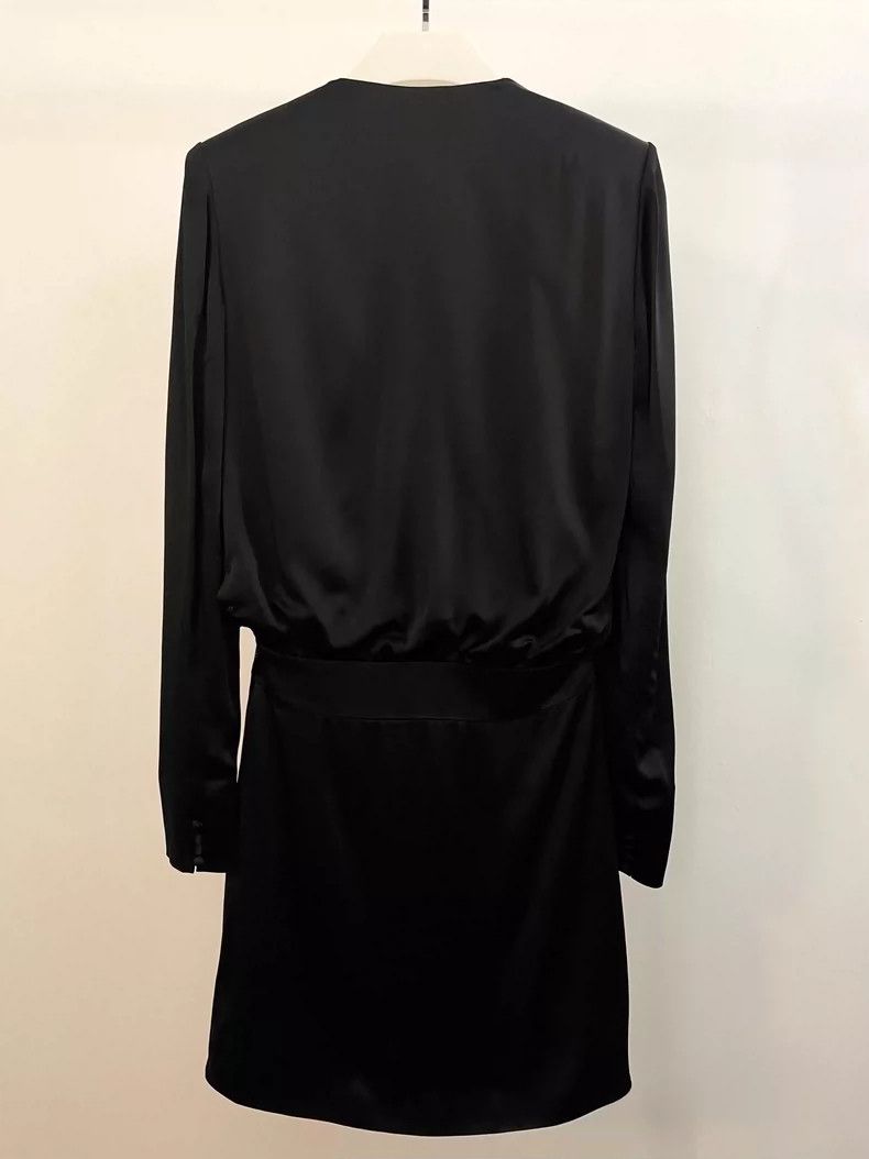 Yves Saint Laurent YSL Silk Long Sleeve Dress Size 36 Size US 36 / EU 52 - 6 Thumbnail