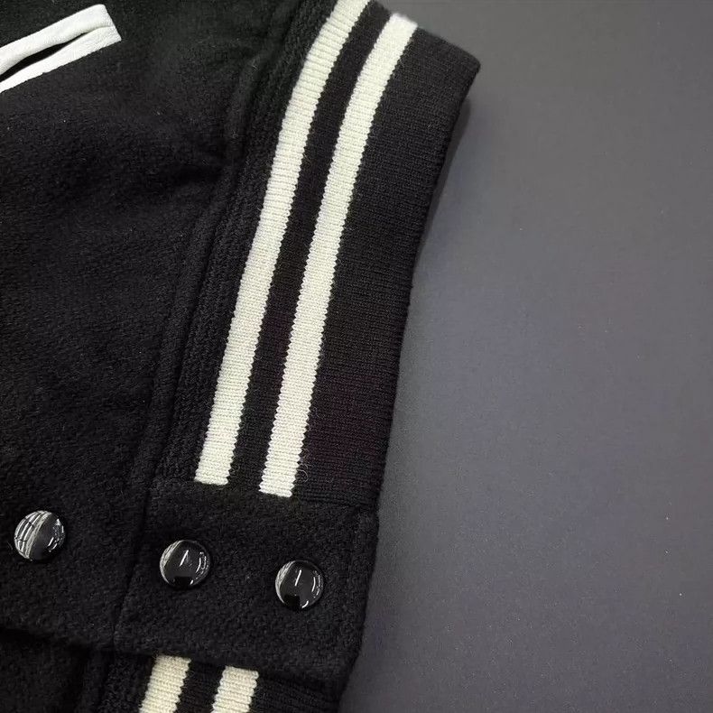 Yves Saint Laurent YSL Black Baseball Jacket Size 48 Size US L / EU 52-54 / 3 - 7 Thumbnail